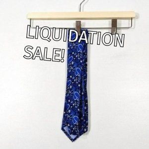 NORDSTROM RACK Men's Blue Paisley Print Neck Tie Polyester NWOT